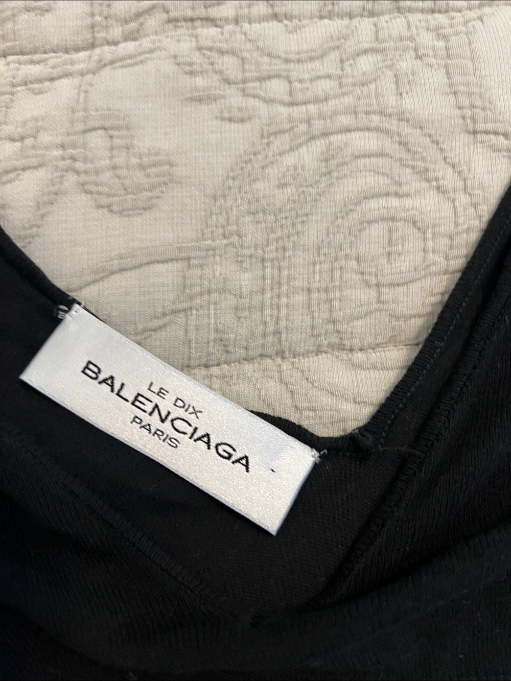 Balenciaga Black Deep V Ribbed Waist Knit Top - Picture 2 of 4
